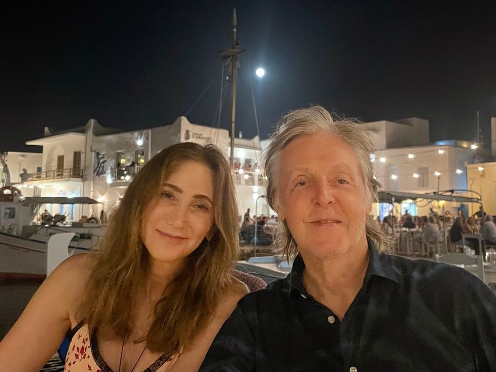 sir paul with wife nancy on holiday 