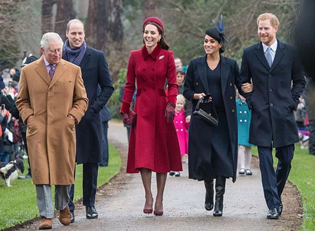 Cambridges and Sussexes walk to church on Christmas Day 2019