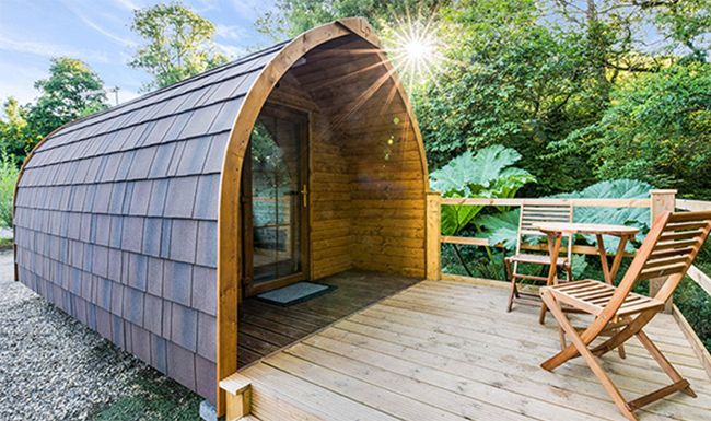 glamping hut experience