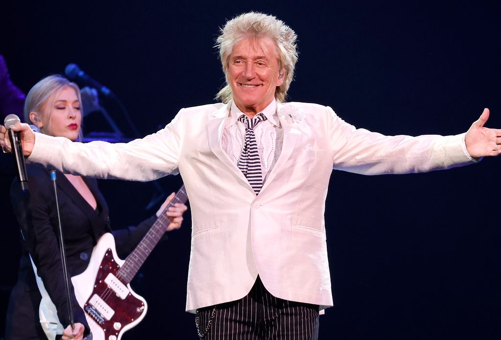 Rod Stewart performs at Bridgestone Arena on July 05, 2022 in Nashville, Tennessee.
