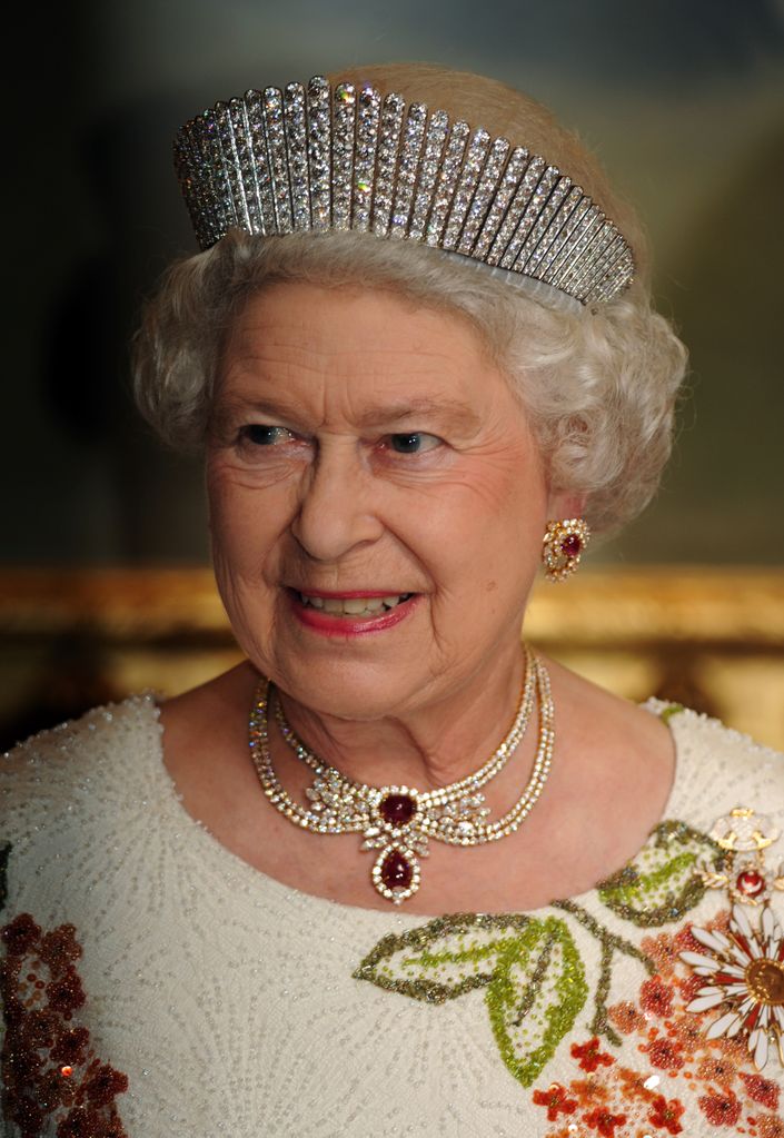 Queen Elizabeth II wearing Queen Alexandra's Kokoshnik