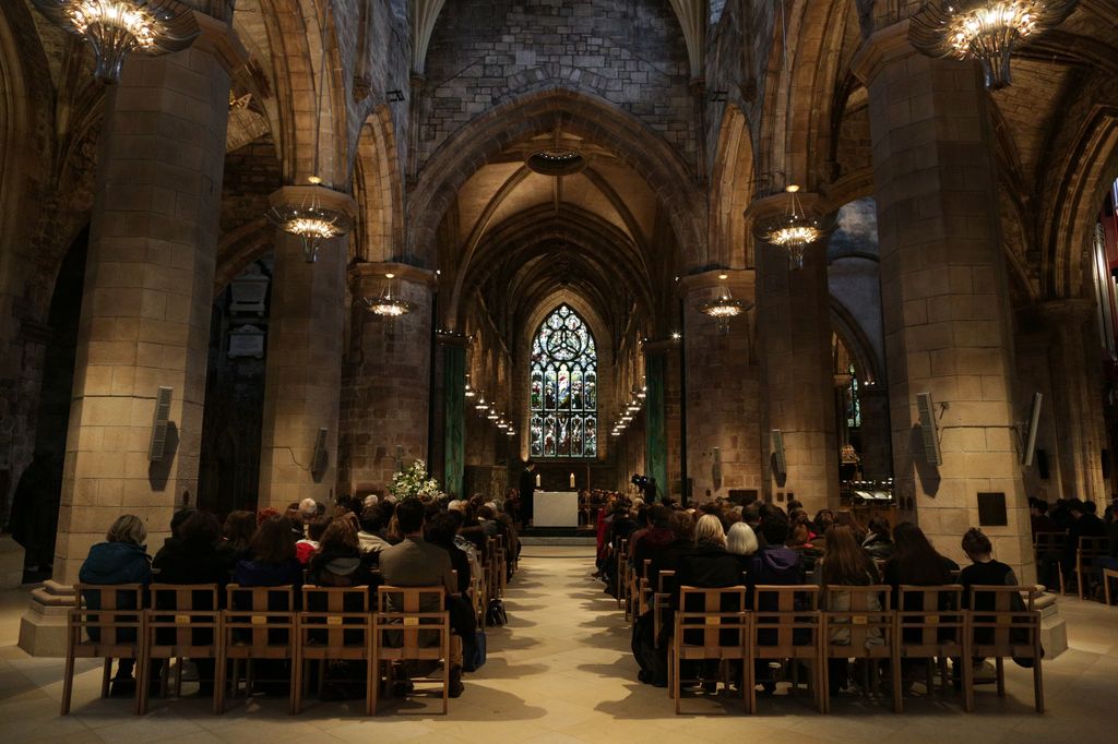 Inside St Giles Cathedral in Edinburgh, Scotland