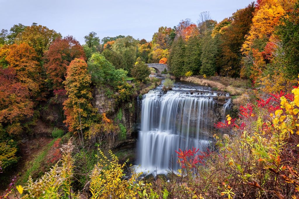  image of Webster's Falls located in Spencer Gorge near Hamilton, Ontario,
