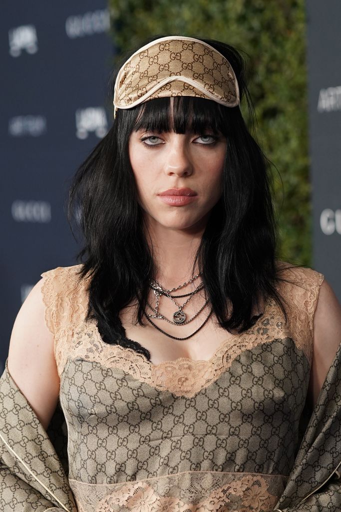 Billie Eilish, wearing Gucci, attends the 2022 LACMA ART+FILM GALA Presented By Gucci at Los Angeles County Museum of Art on November 05, 2022 in Los Angeles, California