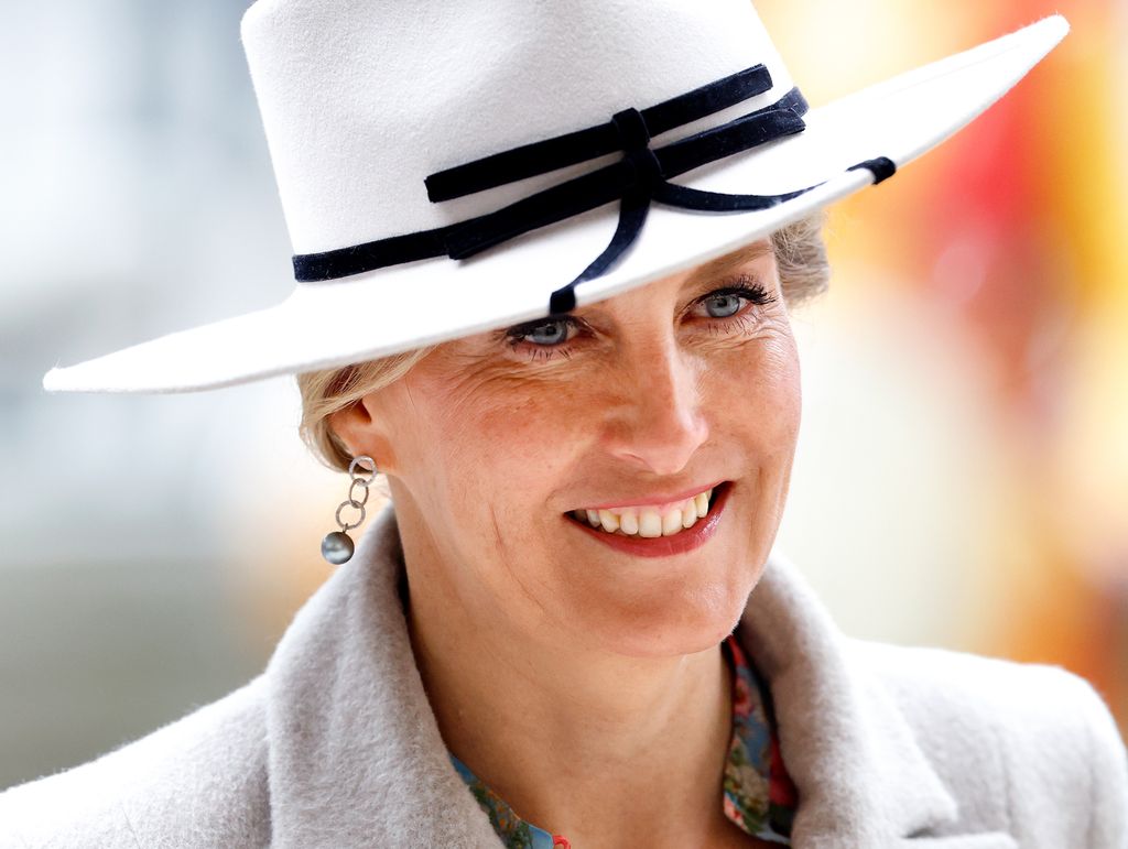 Duchess Sophie in a cream outfit
