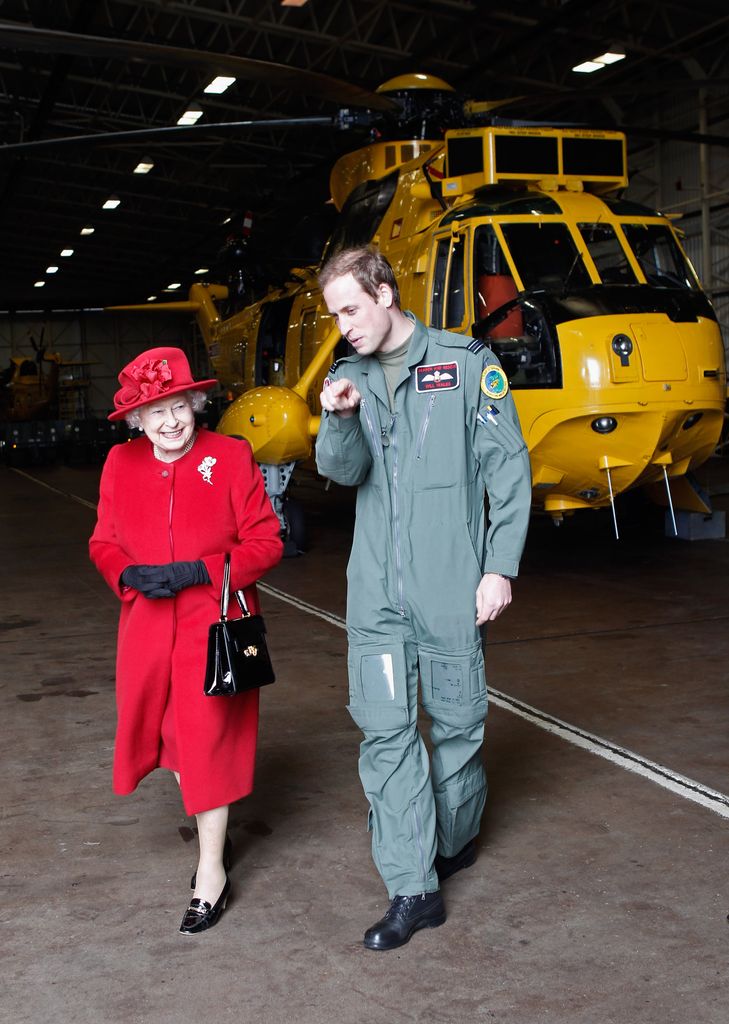 William with Queen Elizabeth at RAF Valley in 2011