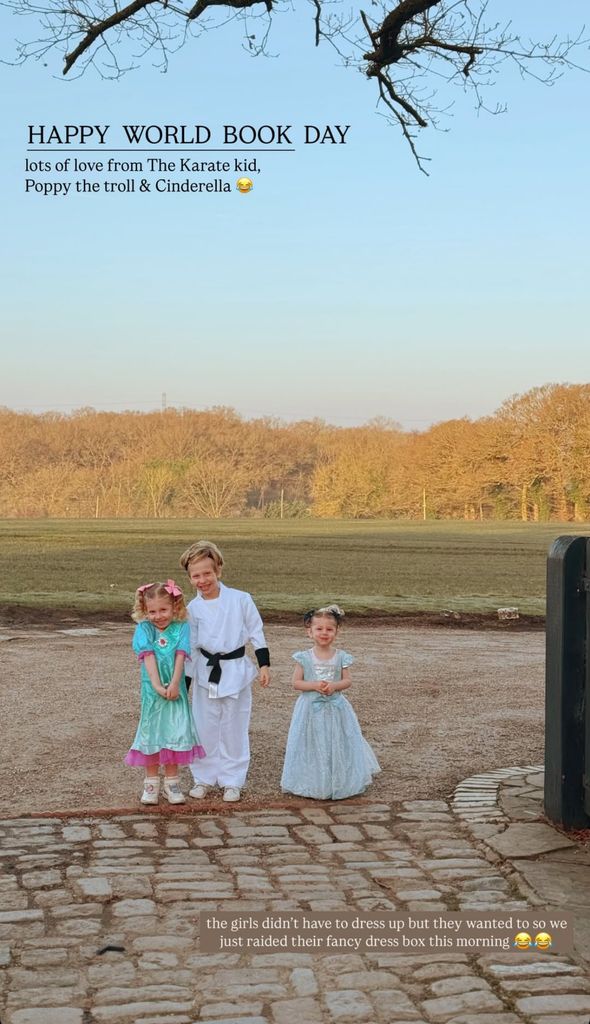 Stacey's kids, Rex, Rose and Belle, looked adorable in their costumes