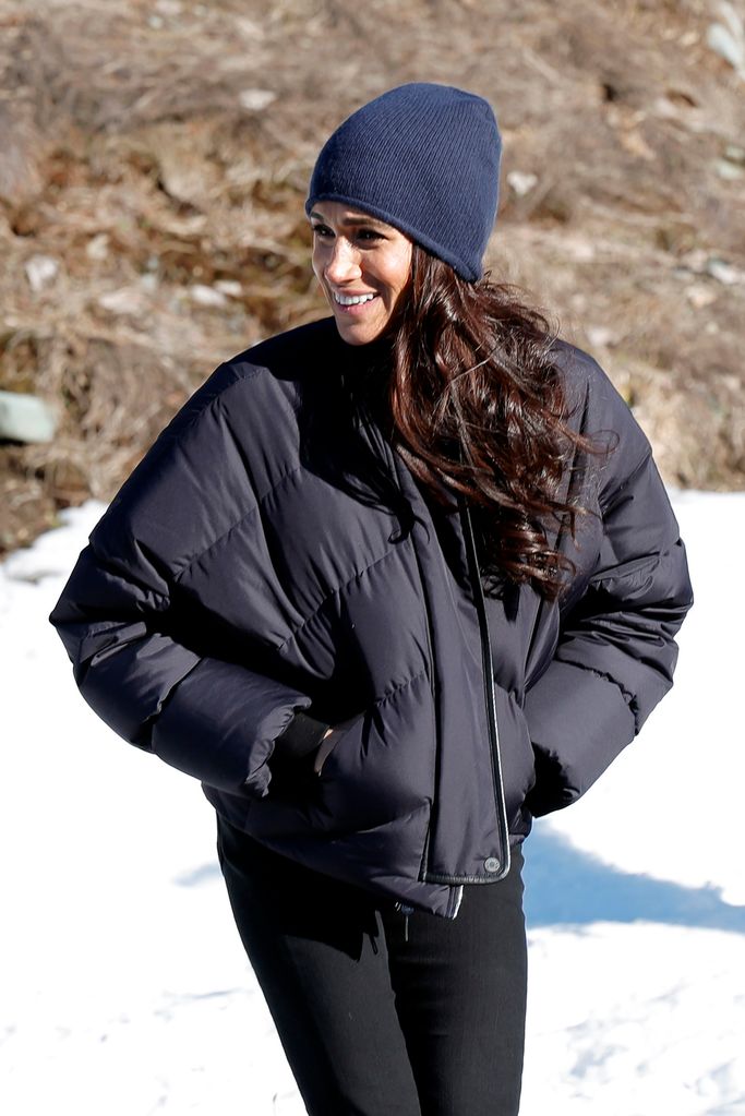 Meghan, Duchess of Sussex attends Invictus Games Vancouver Whistlers 2025's One Year To Go Winter Training Camp on February 15, 2024 in Whistler, British Columbia. 