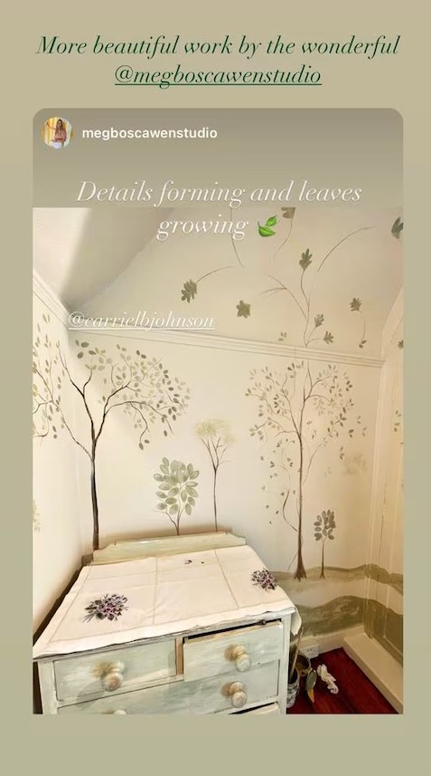 mural on wall in home