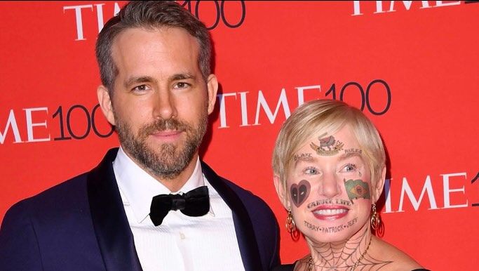 Ryan Reynolds shares an edited photograph with his Tammy Reynolds from the TIME 100 Gala, shared on Instagram