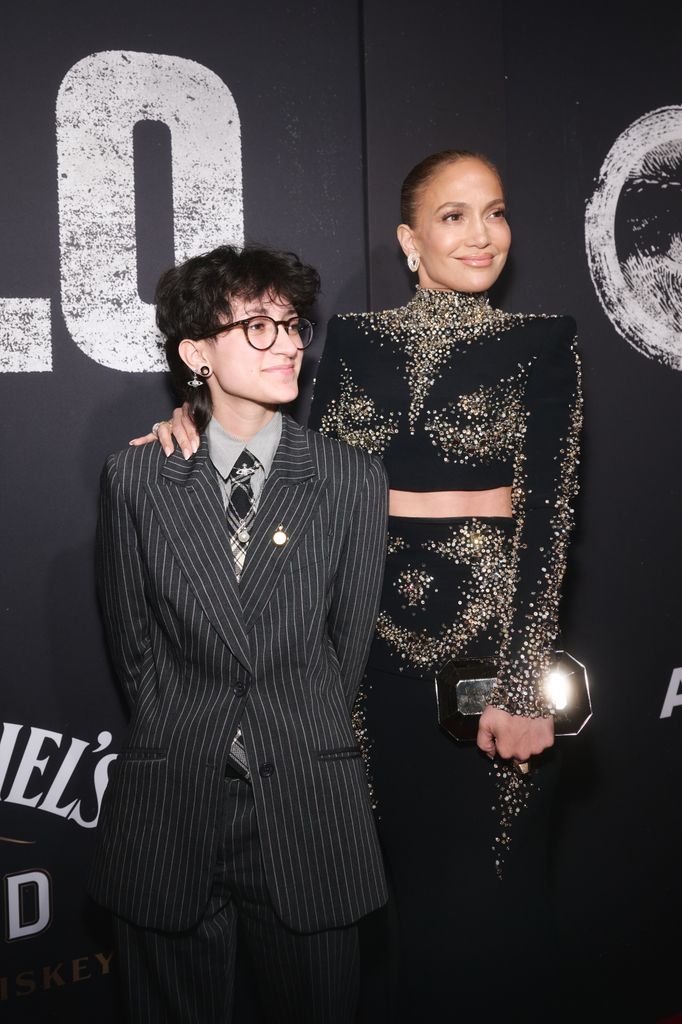 Jennifer with Emme at the opening night of Othello dressed up glam