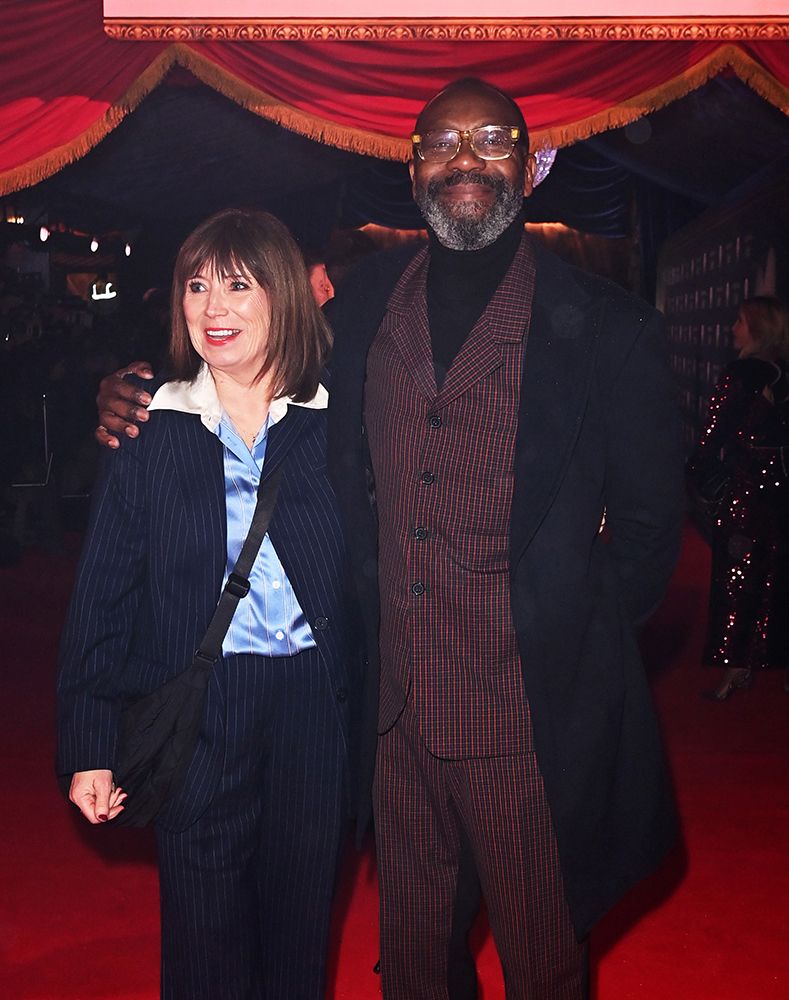 Lenny Henry and Lisa Makin on the red carpet at the Cirque du Soleil premiere in London