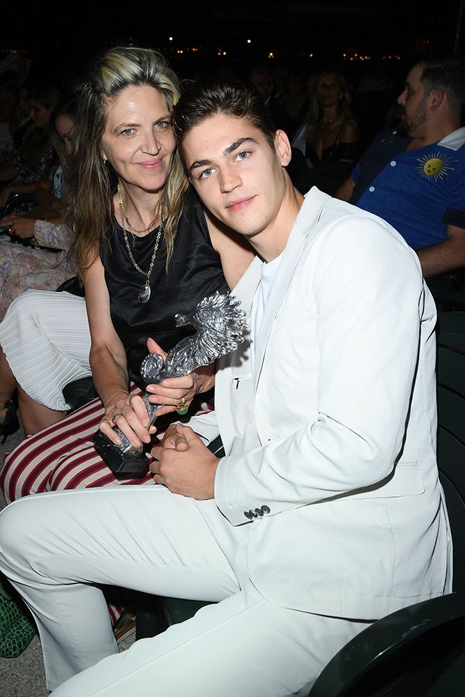 Hero Fiennes-Tiffin pictured with his director mum Martha Fiennes 