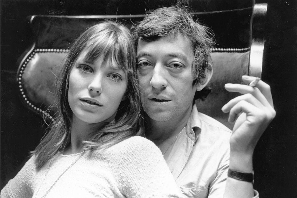 English actress Jane Birkin and French musician Serge Gainsbourg at home in Paris