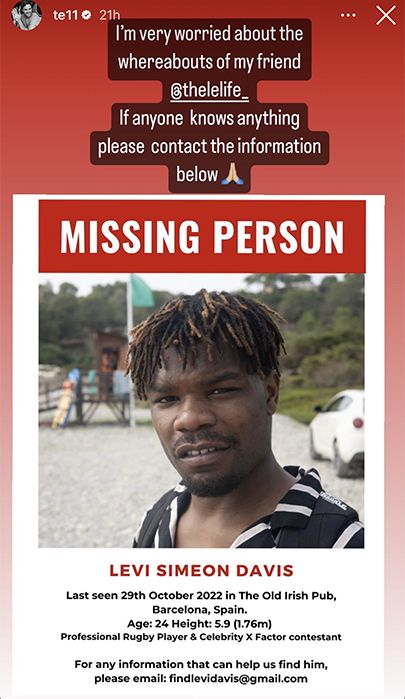 thom evans missing poster
