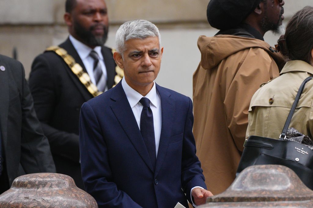 London Mayor Sadiq Khan arrives at St Paul's Cathedral