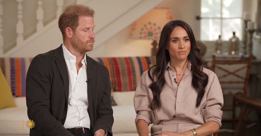 Prince Harry and Meghan Markle during an interview with CBS Sunday Morning