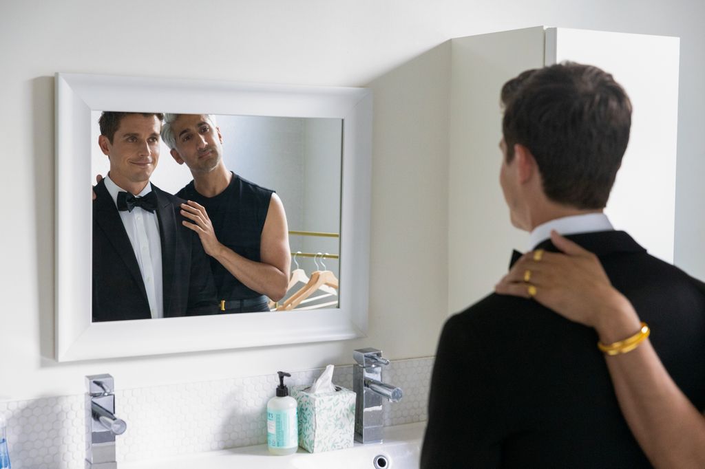 Antoni Porowski, Tan France in episode 806 of Queer Eye