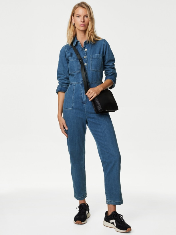marks and spencer denim jumpsuit 