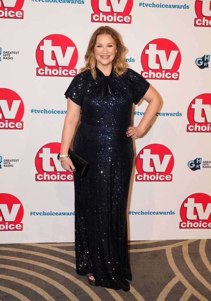Joanna Page attending the TV Choice Awards at the London Hilton on Park Lane. Picture date: Monday February 12, 2024