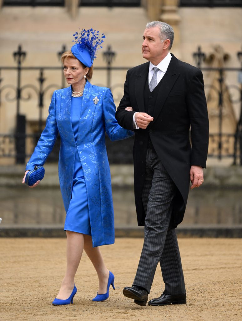Margareta of Romania, in a blue outfit, at King Charles's coronation