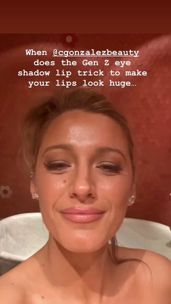 Blake Lively with glam makeup