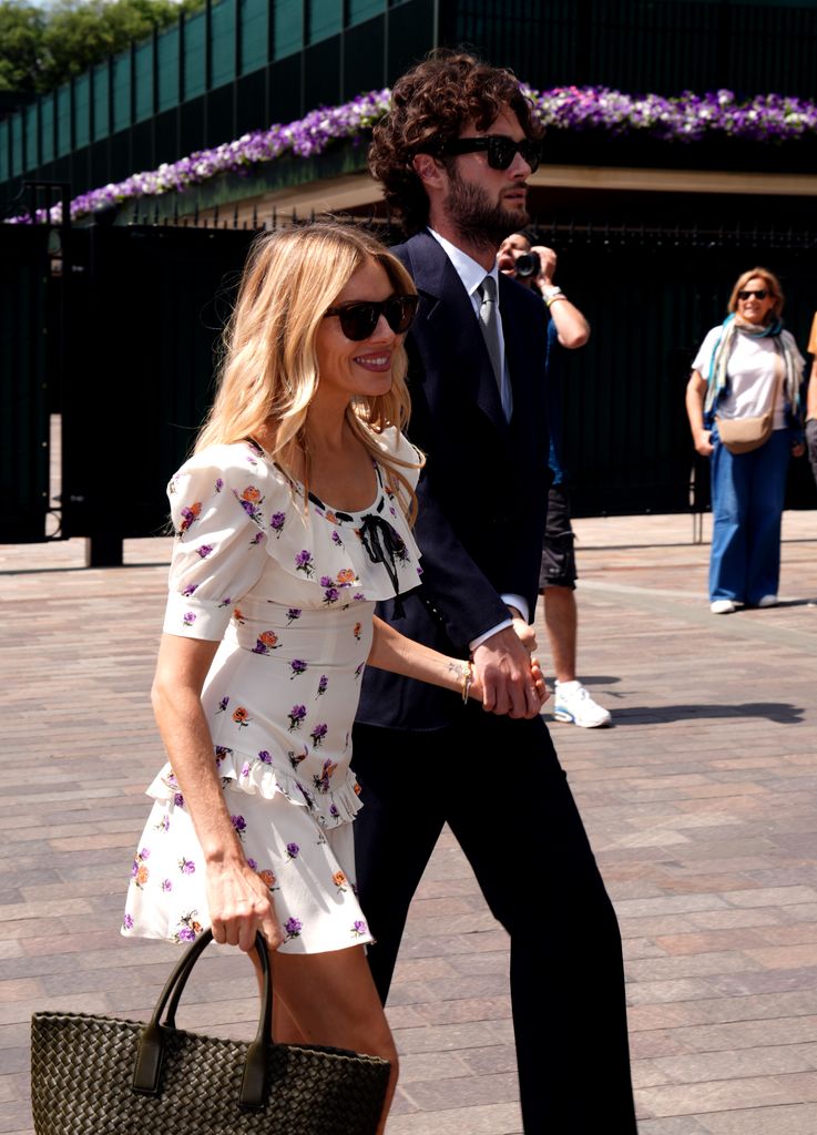 sienna miller with boyfriend oli green at wimbledon