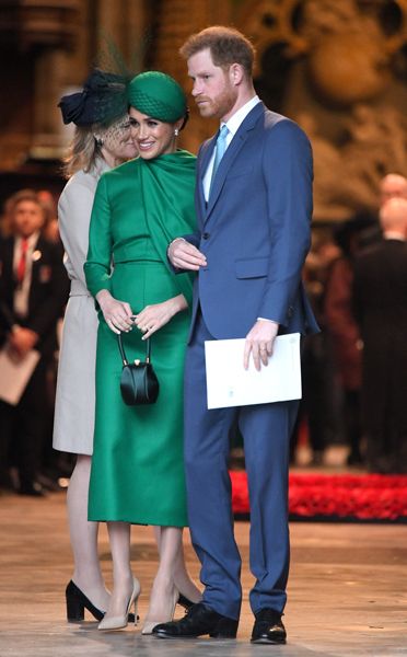 harry and meghan at service on sunday 