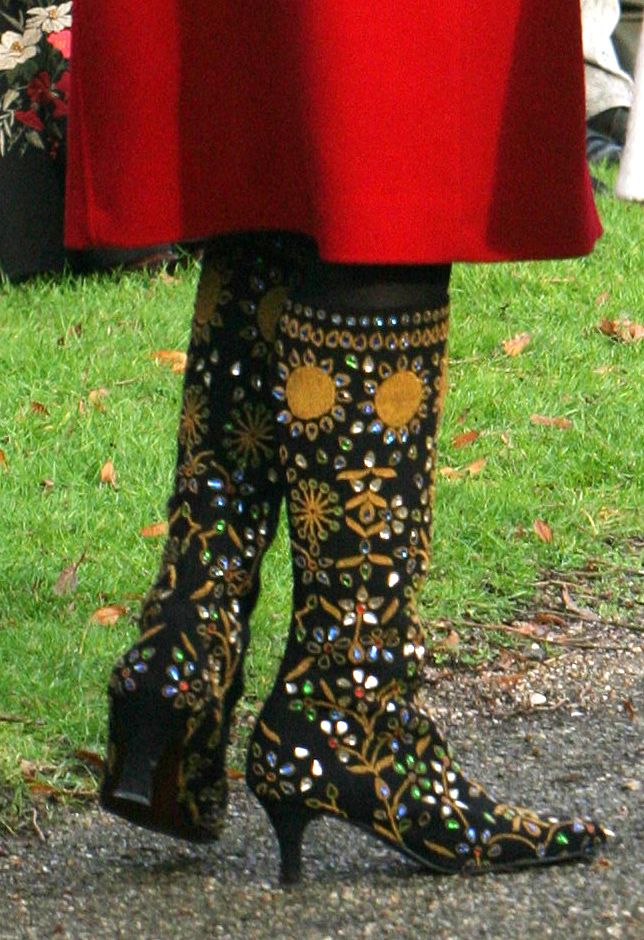 Princess Beatrice attended the Christmas Day service at Sandringham Church in a unique pair of boots