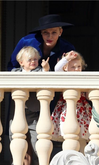 Monaco's cutest royal twins Prince Jacques and Princess Gabriella first appeared on the balcony with their mom Princess Charlene