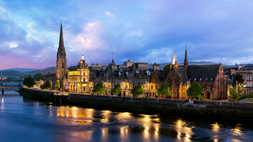Blue Hour, Skyline, St Matthews Church of Scotland, Perth, Scotland