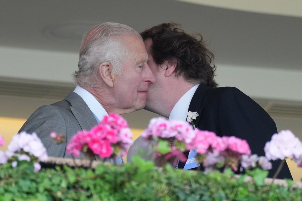 Tom Parker-Bowles greeted his stepfather, the King, with two kisses