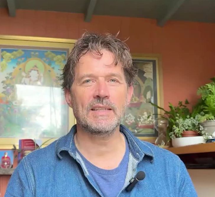 Alistair Appleton inside his home looking concerned