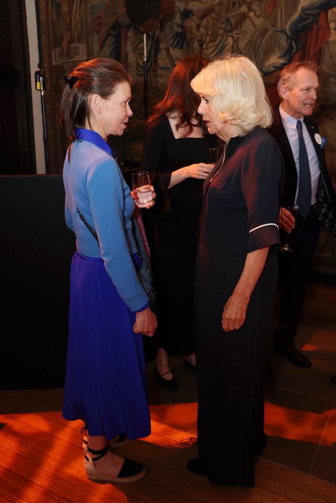 Queen Camilla speaks with Lady Sarah Chatto