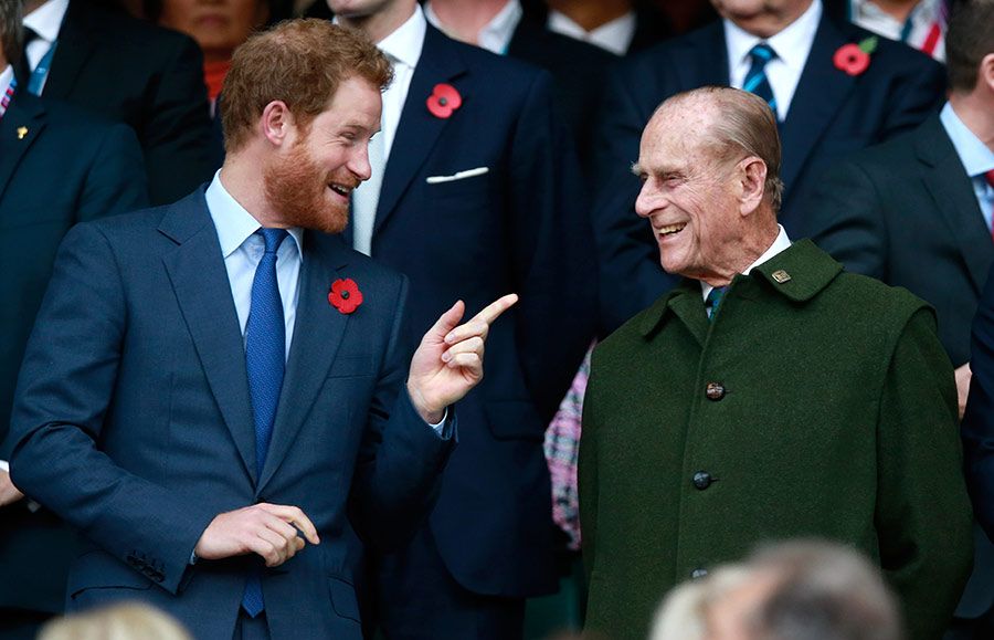prince philip laughing prince harry