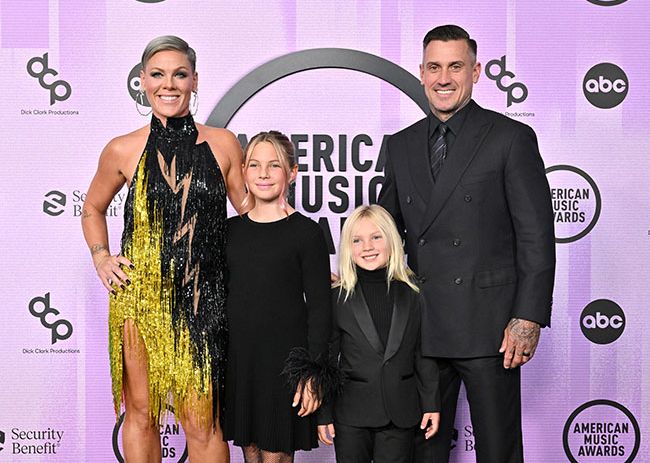 Pink and her family on the red carpet