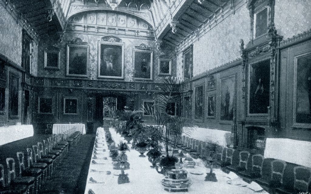 The Waterloo Chamber at Windsor Castle pitctured in 19th Century
