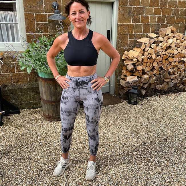 Davina McCall takes on the tie-dye trend in Meghan Markle's go-to fitness  brand