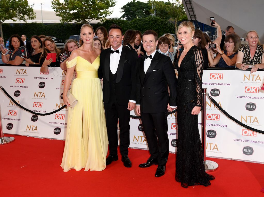 Anne-Marie Corbett, Ant McPartlin, Declan Donnelly and Ali Astall attend the National Television Awards 2021 