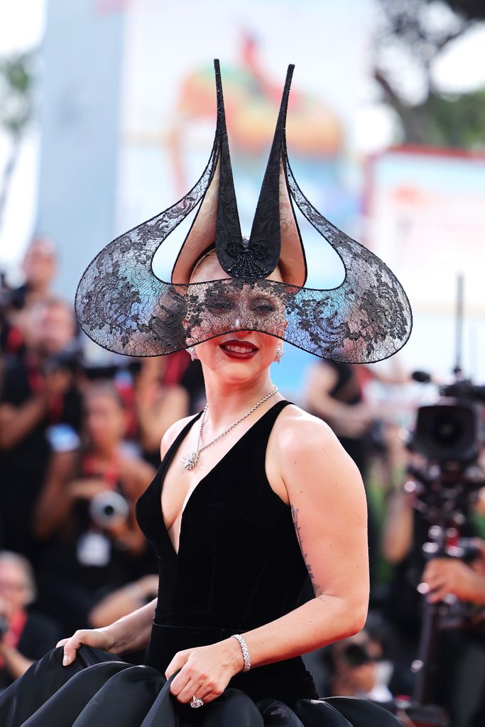 Lady Gaga attends the "Joker: Folie Ã  Deux" red carpet during the 81st Venice International Film Festival at Sala Grande on September 04, 2024 in Venice, Italy