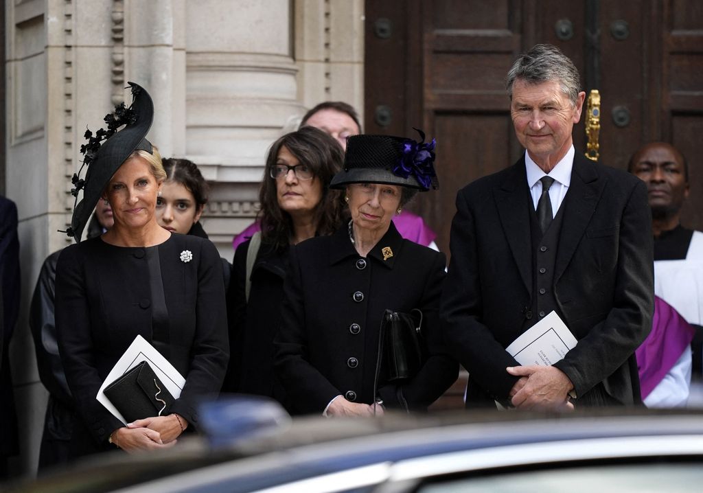 Princess Anne with the Duchess of Edinburgh and Vice Admiral Timothy Laurence 