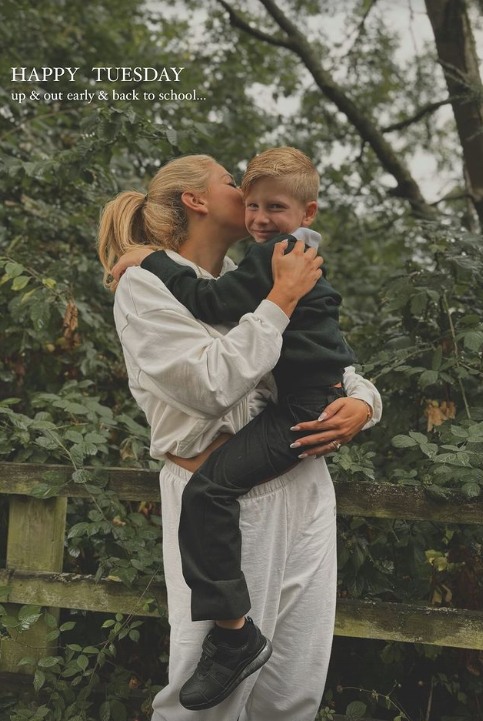 Stacey Solomon with her son, Rex