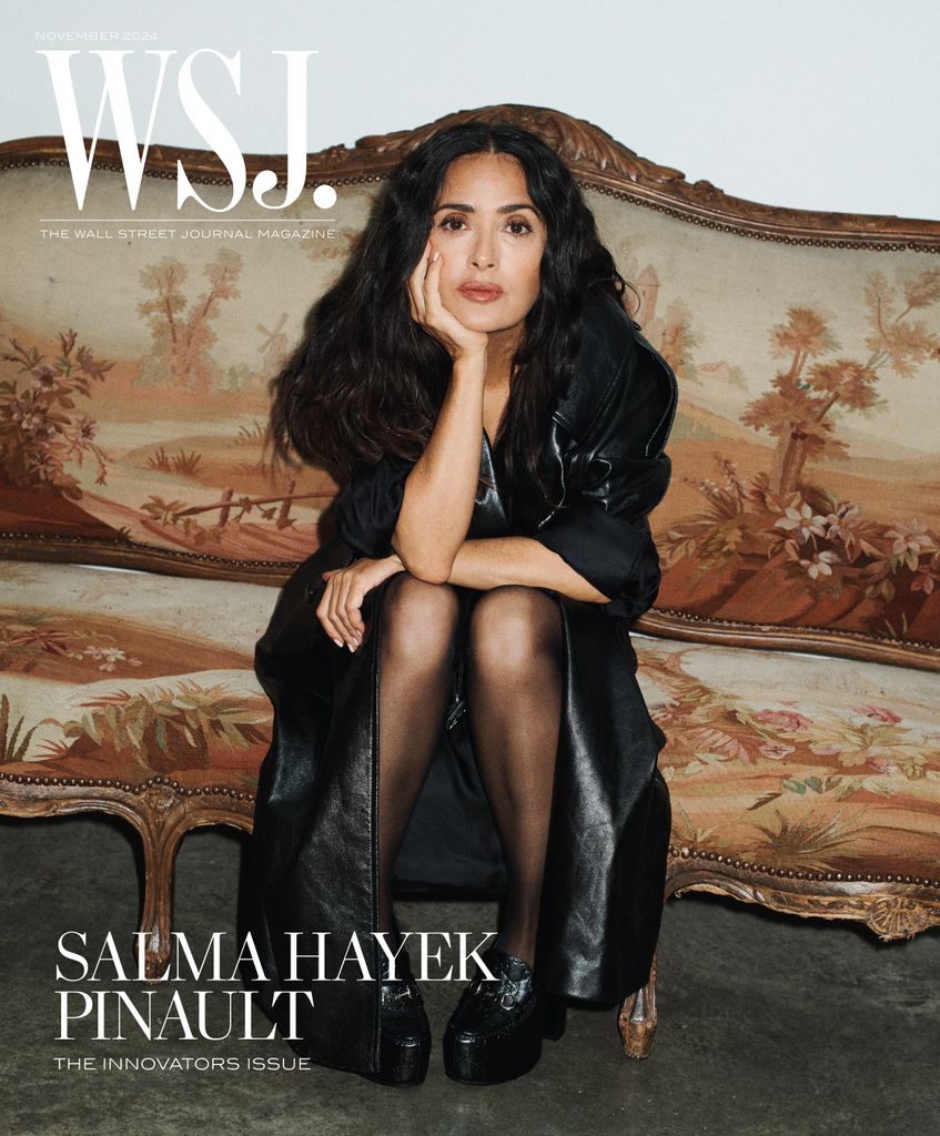 Salma Hayek Pinault on the cover of WSJ. Magazine