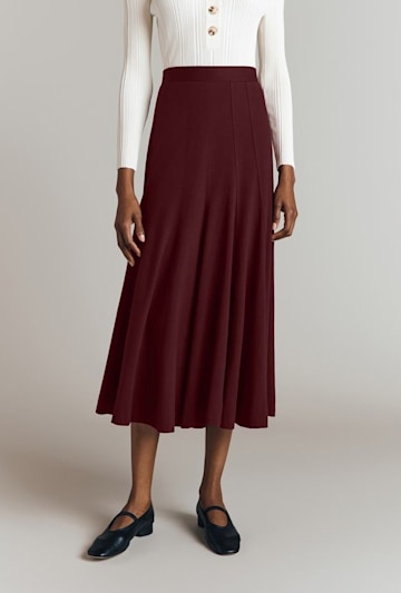 cotton jersey skirt midi