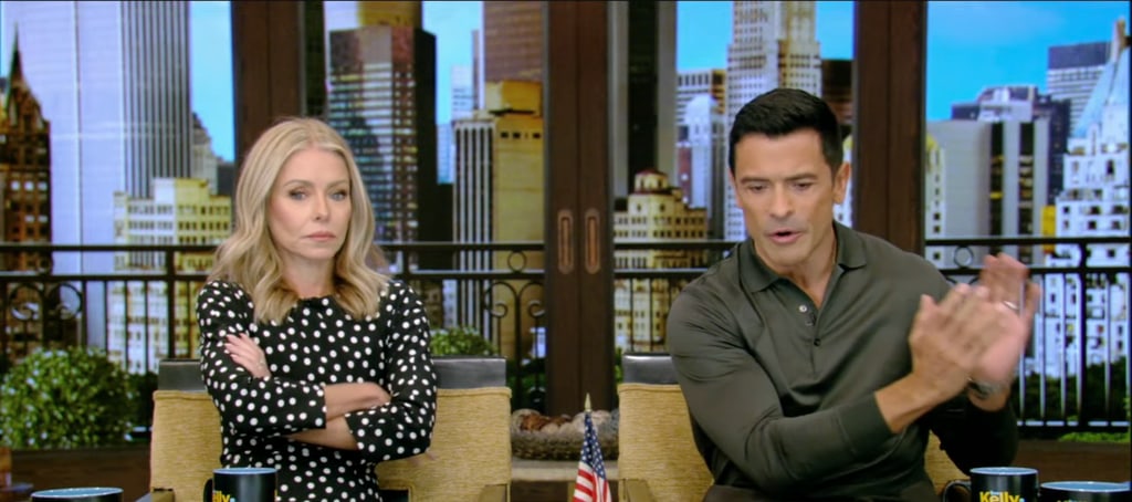 Kelly Ripa with Mark Consuelos on Live 