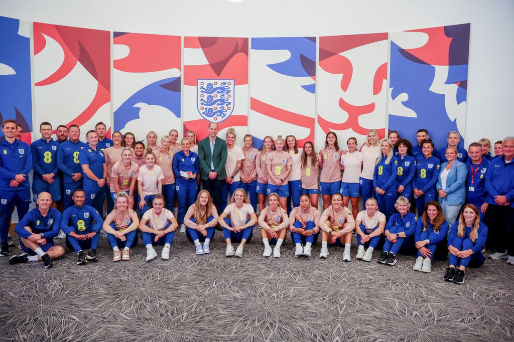 Prince William with the Lionesses