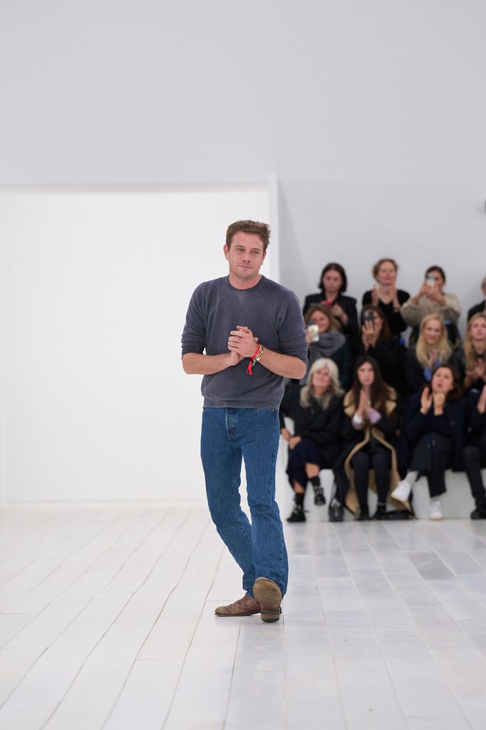 Jonathan Anderson at the finale of the Loewe SS25 show