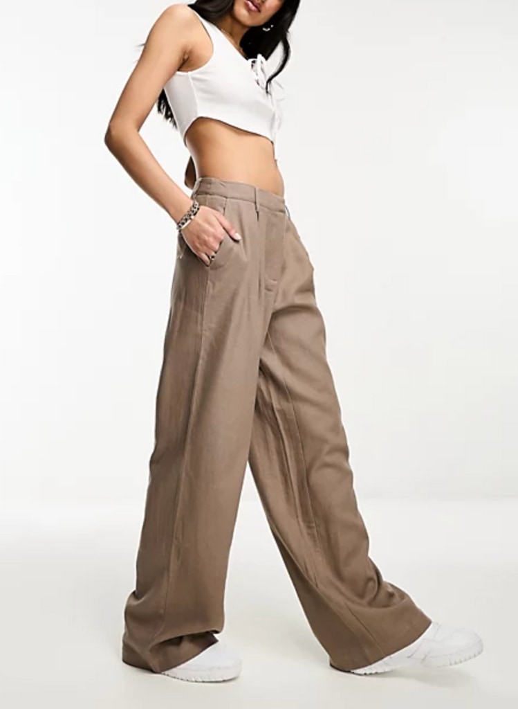 Ladies 25inch Tapered Leg Trousers Half Elastic Waist With Pockets In  UK1024  eBay