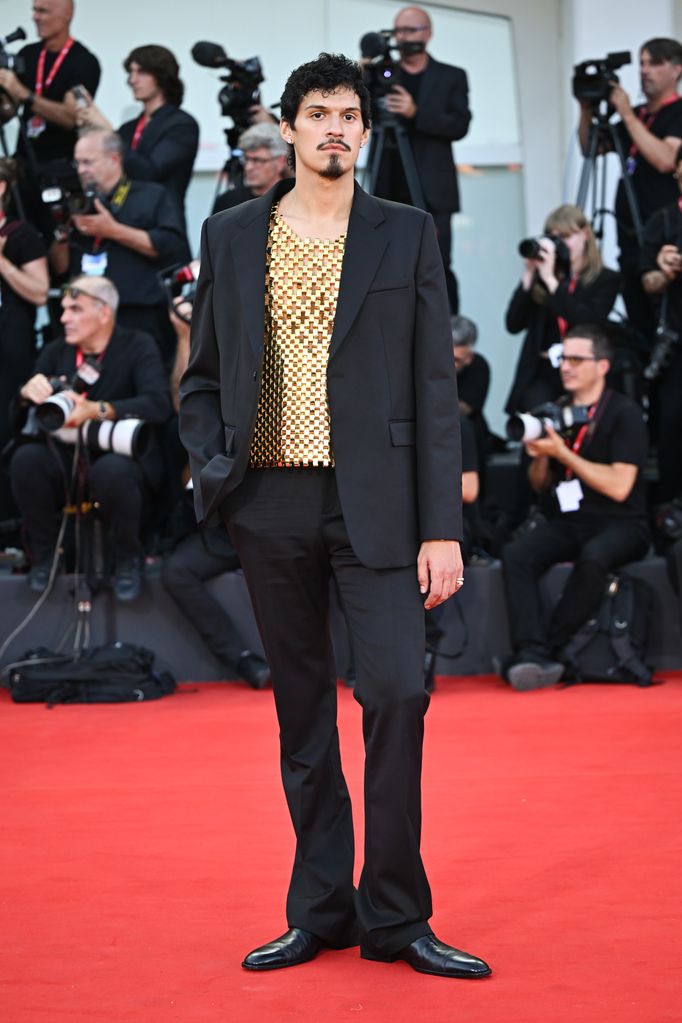 Omar Apollo  attends the "Queer" red carpet during the 81st Venice International Film Festival on September 03, 2024 in Venice, Italy. (Photo by Stephane Cardinale - Corbis/Corbis via Getty Images)