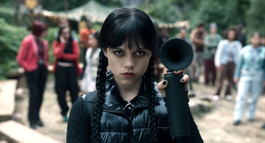 young girl dressed in black
